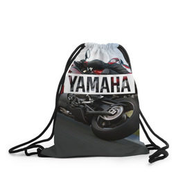 Рюкзак-мешок 3D с принтом Yamaha 4 в Кировске, 100% полиэстер | плотность ткани — 200 г/м2, размер — 35 х 45 см; лямки — толстые шнурки, застежка на шнуровке, без карманов и подкладки | yamaha