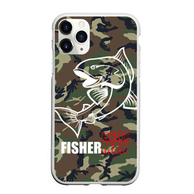 Чехол для iPhone 11 Pro матовый с принтом Лучший рыбак в Кировске, Силикон |  | best fisherman | camouflage | fish | fishing | man | камуфляж | лучший рыбак | мужчина | рыба | рыбалка