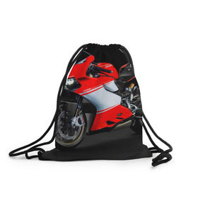 Рюкзак-мешок 3D с принтом Ducati в Кировске, 100% полиэстер | плотность ткани — 200 г/м2, размер — 35 х 45 см; лямки — толстые шнурки, застежка на шнуровке, без карманов и подкладки | ducati | мото | мотоцикл | скорость