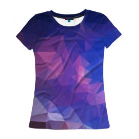 Женская футболка 3D с принтом Космос в Кировске, 100% полиэфир ( синтетическое хлопкоподобное полотно) | прямой крой, круглый вырез горловины, длина до линии бедер | геометрия | минимализм | треугольник