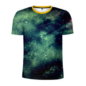 Мужская футболка 3D спортивная с принтом Падение звёзд в Кировске, 100% полиэстер с улучшенными характеристиками | приталенный силуэт, круглая горловина, широкие плечи, сужается к линии бедра | вселенная | космос | метеорит