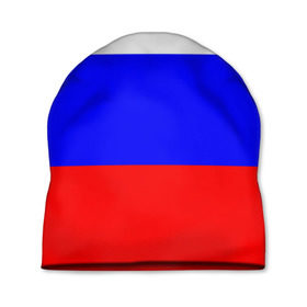Шапка 3D с принтом Россия в Кировске, 100% полиэстер | универсальный размер, печать по всей поверхности изделия | народный | россия | русский | страны | триколор | флаг