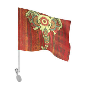 Флаг для автомобиля с принтом Индия 4 в Кировске, 100% полиэстер | Размер: 30*21 см | india | индия | индуизм | кришна | слон