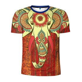 Мужская футболка 3D спортивная с принтом Индия 4 в Кировске, 100% полиэстер с улучшенными характеристиками | приталенный силуэт, круглая горловина, широкие плечи, сужается к линии бедра | india | индия | индуизм | кришна | слон
