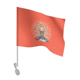 Флаг для автомобиля с принтом Индия 1 в Кировске, 100% полиэстер | Размер: 30*21 см | india | индия | индуизм | кришна
