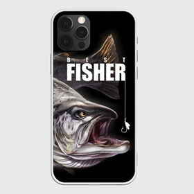 Чехол для iPhone 12 Pro Max с принтом Лучший рыбак в Кировске, Силикон |  | background | best fisherman | black | fish | fishing | sturgeon | лучший рыбак | осетр | рыба | рыбалка | фон | черный