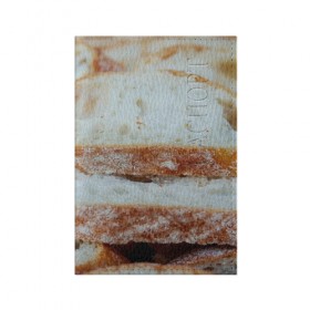 Обложка для паспорта матовая кожа с принтом Хлеб в Кировске, натуральная матовая кожа | размер 19,3 х 13,7 см; прозрачные пластиковые крепления | батон | булка | булочка | выпечка | еда | кулинария | кусочек | мука | хлеб
