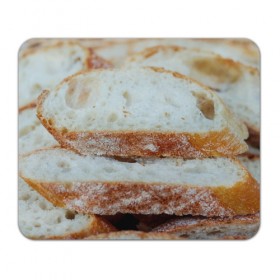 Коврик прямоугольный с принтом Хлеб в Кировске, натуральный каучук | размер 230 х 185 мм; запечатка лицевой стороны | батон | булка | булочка | выпечка | еда | кулинария | кусочек | мука | хлеб