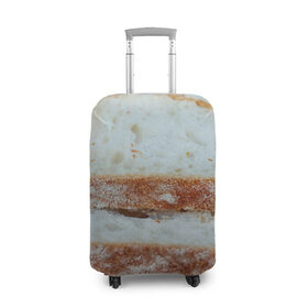 Чехол для чемодана 3D с принтом Хлеб в Кировске, 86% полиэфир, 14% спандекс | двустороннее нанесение принта, прорези для ручек и колес | батон | булка | булочка | выпечка | еда | кулинария | кусочек | мука | хлеб