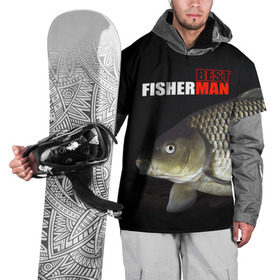 Накидка на куртку 3D с принтом Лучший рыбак в Кировске, 100% полиэстер |  | background | best fisherman | black | fish | fishing | лещ | лучший рыбак | рыба | рыбалка | фон | черный
