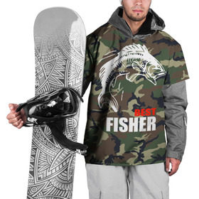 Накидка на куртку 3D с принтом Лучший рыбак в Кировске, 100% полиэстер |  | Тематика изображения на принте: best fisherman | camouflage | fish | fishing | камуфляж | лучший рыбак | рыба | рыбалка