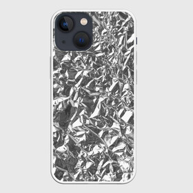 Чехол для iPhone 13 mini с принтом Silver в Кировске,  |  | silver | texture | драгоценный | металл | серебро | текстура