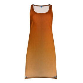 Платье-майка 3D с принтом Fox Triangle в Кировске, 100% полиэстер | полуприлегающий силуэт, широкие бретели, круглый вырез горловины, удлиненный подол сзади. | геометрия | оранжевый | полигон | рыжий | треугольник