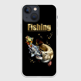 Чехол для iPhone 13 mini с принтом Рыбалка в Кировске,  |  | background | black | bubbles | depth | fish | fishing | food | predators | sacrifice | water | вода | глубина | еда | жертва | охота | пузыри | рыбалка | рыбы | фон | хищники | черный