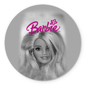 Коврик круглый с принтом Кукла барби в Кировске, резина и полиэстер | круглая форма, изображение наносится на всю лицевую часть | barbie | барби | кукла