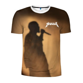 Мужская футболка 3D спортивная с принтом Kanye West в Кировске, 100% полиэстер с улучшенными характеристиками | приталенный силуэт, круглая горловина, широкие плечи, сужается к линии бедра | yeezus | канье | уэст