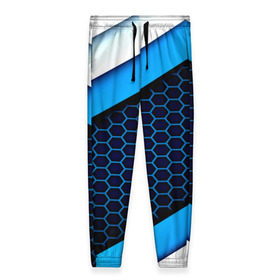 Женские брюки 3D с принтом CS GO в Кировске, полиэстер 100% | прямой крой, два кармана без застежек по бокам, с мягкой трикотажной резинкой на поясе и по низу штанин. В поясе для дополнительного комфорта — широкие завязки | геометрия | синий