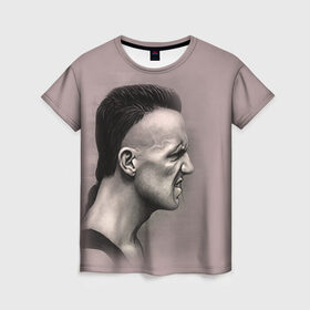 Женская футболка 3D с принтом Die Antwoord 5 в Кировске, 100% полиэфир ( синтетическое хлопкоподобное полотно) | прямой крой, круглый вырез горловины, длина до линии бедер | 