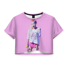 Женская футболка 3D укороченная с принтом Die Antwoord 3 в Кировске, 100% полиэстер | круглая горловина, длина футболки до линии талии, рукава с отворотами | 