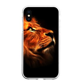 Чехол для iPhone XS Max матовый с принтом Lion в Кировске, Силикон | Область печати: задняя сторона чехла, без боковых панелей | lion | голова животного | кот | кошка | лев