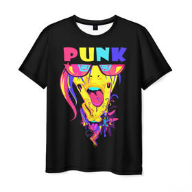 Мужская футболка 3D с принтом Punk в Кировске, 100% полиэфир | прямой крой, круглый вырез горловины, длина до линии бедер | молодёжь | панки | прикол | субкультура | хиппи | цвет
