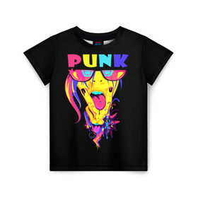 Детская футболка 3D с принтом Punk в Кировске, 100% гипоаллергенный полиэфир | прямой крой, круглый вырез горловины, длина до линии бедер, чуть спущенное плечо, ткань немного тянется | молодёжь | панки | прикол | субкультура | хиппи | цвет