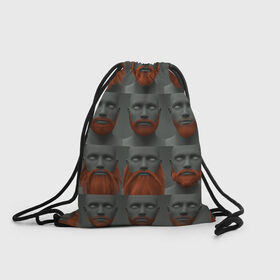 Рюкзак-мешок 3D с принтом Борода в Кировске, 100% полиэстер | плотность ткани — 200 г/м2, размер — 35 х 45 см; лямки — толстые шнурки, застежка на шнуровке, без карманов и подкладки | 