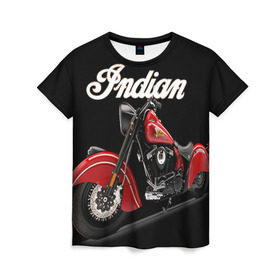Женская футболка 3D с принтом Indian 2 в Кировске, 100% полиэфир ( синтетическое хлопкоподобное полотно) | прямой крой, круглый вырез горловины, длина до линии бедер | indian