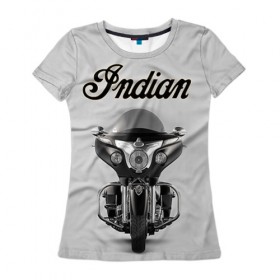 Женская футболка 3D с принтом Indian 6 в Кировске, 100% полиэфир ( синтетическое хлопкоподобное полотно) | прямой крой, круглый вырез горловины, длина до линии бедер | 