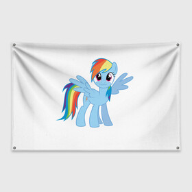 Флаг-баннер с принтом My little pony 2 в Кировске, 100% полиэстер | размер 67 х 109 см, плотность ткани — 95 г/м2; по краям флага есть четыре люверса для крепления | пони