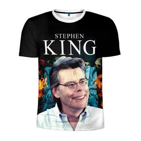 Мужская футболка 3D спортивная с принтом Стивен Кинг - Король ужасов в Кировске, 100% полиэстер с улучшенными характеристиками | приталенный силуэт, круглая горловина, широкие плечи, сужается к линии бедра | король ужасов | писатель | триллер | ужасы