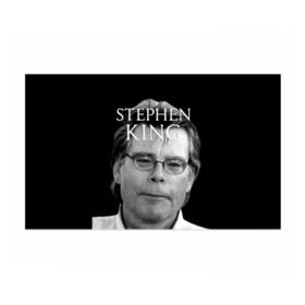 Бумага для упаковки 3D с принтом Стивен Кинг - Король ужасов в Кировске, пластик и полированная сталь | круглая форма, металлическое крепление в виде кольца | Тематика изображения на принте: король ужасов | писатель | триллер | ужасы