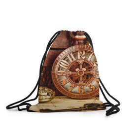 Рюкзак-мешок 3D с принтом Старинные часы в Кировске, 100% полиэстер | плотность ткани — 200 г/м2, размер — 35 х 45 см; лямки — толстые шнурки, застежка на шнуровке, без карманов и подкладки | время | ключ | старинное | часы