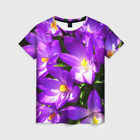 Женская футболка 3D с принтом Сиреневая прелесть в Кировске, 100% полиэфир ( синтетическое хлопкоподобное полотно) | прямой крой, круглый вырез горловины, длина до линии бедер | лепестки | прикольные картинки | сиреневый | цветочки | цветы