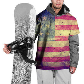 Накидка на куртку 3D с принтом Америка в Кировске, 100% полиэстер |  | grunge | америка | сша | флаг