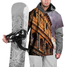 Накидка на куртку 3D с принтом Колизей в Кировске, 100% полиэстер |  | архитектура | италия | колизей | отпуск | путешествие | развалины | туризм | турист