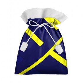 Подарочный 3D мешок с принтом Аirfoil в Кировске, 100% полиэстер | Размер: 29*39 см | Тематика изображения на принте: геометрия | желтый | линии | темно синий