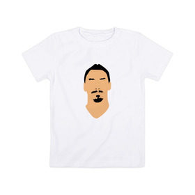 Детская футболка хлопок с принтом Zlatan Ibrahimovic в Кировске, 100% хлопок | круглый вырез горловины, полуприлегающий силуэт, длина до линии бедер | златан ибрагимович