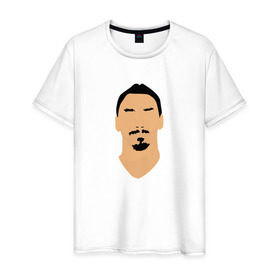 Мужская футболка хлопок с принтом Zlatan Ibrahimovic в Кировске, 100% хлопок | прямой крой, круглый вырез горловины, длина до линии бедер, слегка спущенное плечо. | златан ибрагимович