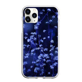 Чехол для iPhone 11 Pro Max матовый с принтом Ночные цветы в Кировске, Силикон |  | лепестки | ночь | прикольные картинки | синий | цветочки | цветы