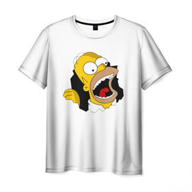 Мужская футболка 3D с принтом Гомер симпсон в Кировске, 100% полиэфир | прямой крой, круглый вырез горловины, длина до линии бедер | simpsons | гомер | симпсон | симпсоны