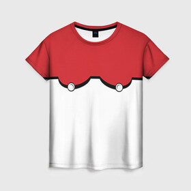 Женская футболка 3D с принтом Покеболлы в Кировске, 100% полиэфир ( синтетическое хлопкоподобное полотно) | прямой крой, круглый вырез горловины, длина до линии бедер | Тематика изображения на принте: pokemon go