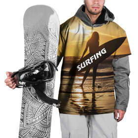 Накидка на куртку 3D с принтом Surfing в Кировске, 100% полиэстер |  | Тематика изображения на принте: волна | девушка | море | прикольные картинки | сёрфинг | солнце | спорт | экстрим