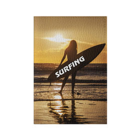 Обложка для паспорта матовая кожа с принтом Surfing в Кировске, натуральная матовая кожа | размер 19,3 х 13,7 см; прозрачные пластиковые крепления | волна | девушка | море | прикольные картинки | сёрфинг | солнце | спорт | экстрим