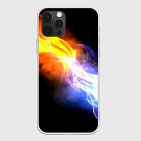 Чехол для iPhone 12 Pro Max с принтом Brisk Fire в Кировске, Силикон |  | дым | желтый | огонь | синий