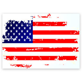 Поздравительная открытка с принтом Америка в Кировске, 100% бумага | плотность бумаги 280 г/м2, матовая, на обратной стороне линовка и место для марки
 | Тематика изображения на принте: grunge | америка | сша | флаг