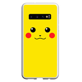 Чехол для Samsung Galaxy S10 с принтом Happy Pikachu в Кировске, Силикон | Область печати: задняя сторона чехла, без боковых панелей | Тематика изображения на принте: 