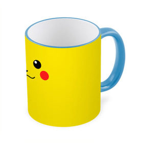 Кружка 3D с принтом Happy Pikachu в Кировске, керамика | ёмкость 330 мл | Тематика изображения на принте: 