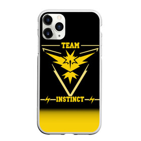 Чехол для iPhone 11 Pro матовый с принтом Team Instinct в Кировске, Силикон |  | Тематика изображения на принте: go | instinct | pokemon | team | покемон