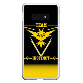 Чехол для Samsung S10E с принтом Team Instinct в Кировске, Силикон | Область печати: задняя сторона чехла, без боковых панелей | Тематика изображения на принте: go | instinct | pokemon | team | покемон